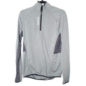Reebok Men's Grey Pullover Long Sleeve 1/4 Zip Size Small